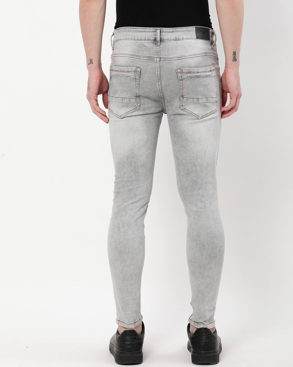 Men Mid-Wash Skinny Fit Jeans