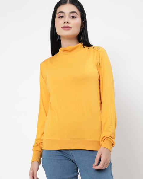 Buy Mustard Tops for Women by SHYLA Online | Ajio.com