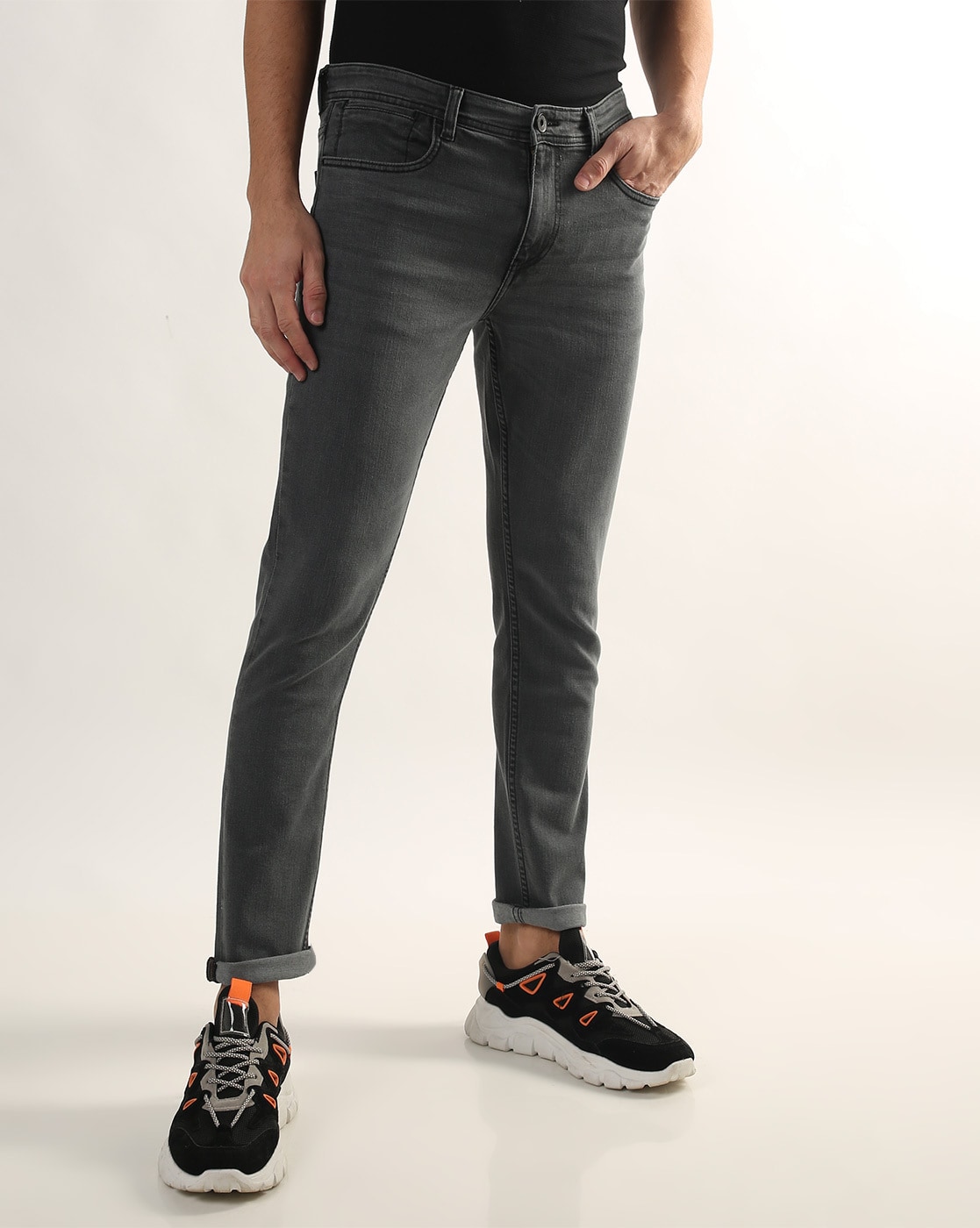 Buy Grey Jeans for Men by ALTHEORY Online