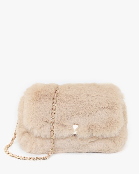 Amazon.com: ME-01 Big Fluffy Fur Handbag With Real Mongolian Lamb Fur Long  Curly Hair And Long Exchangeable Silver Chain Luxury Shoulder Bag Furry  Clutch For Women(One Size, Rubber Powder) : Handmade Products