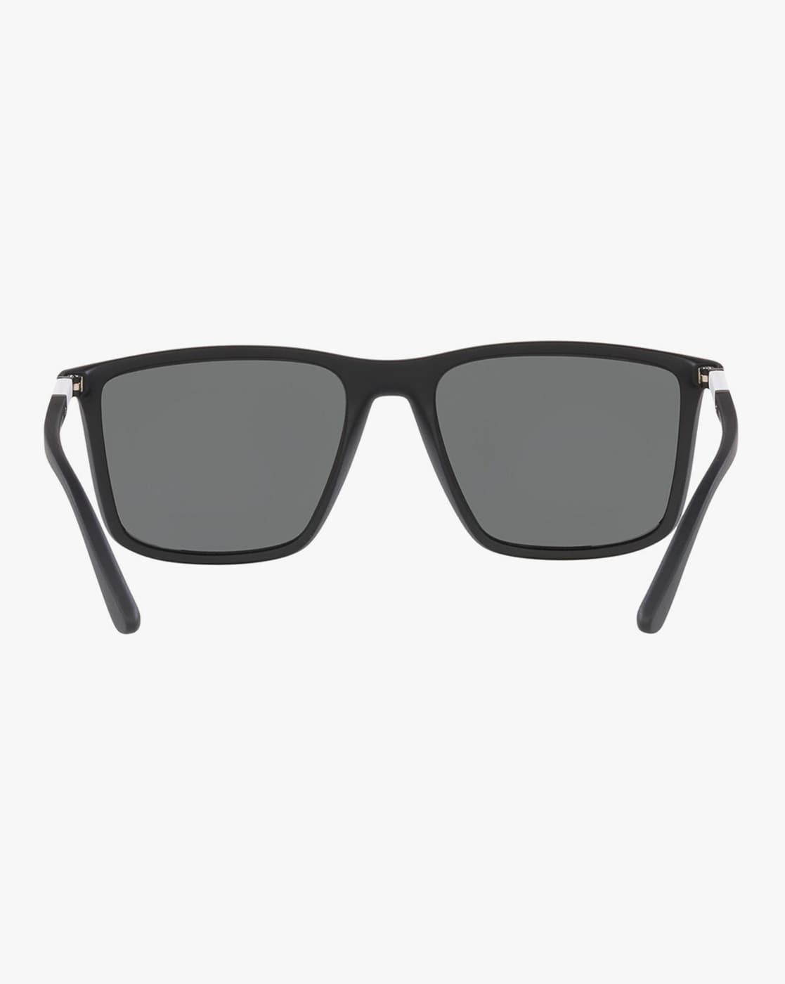 Buy EMPORIO ARMANI 0EA4161 Mirrored Lens Rectangular Sunglasses | Black  Color Men | AJIO LUXE