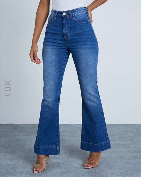 Everly Front Seam Flare Jeans - Medium Wash - Eleven Oaks Boutique