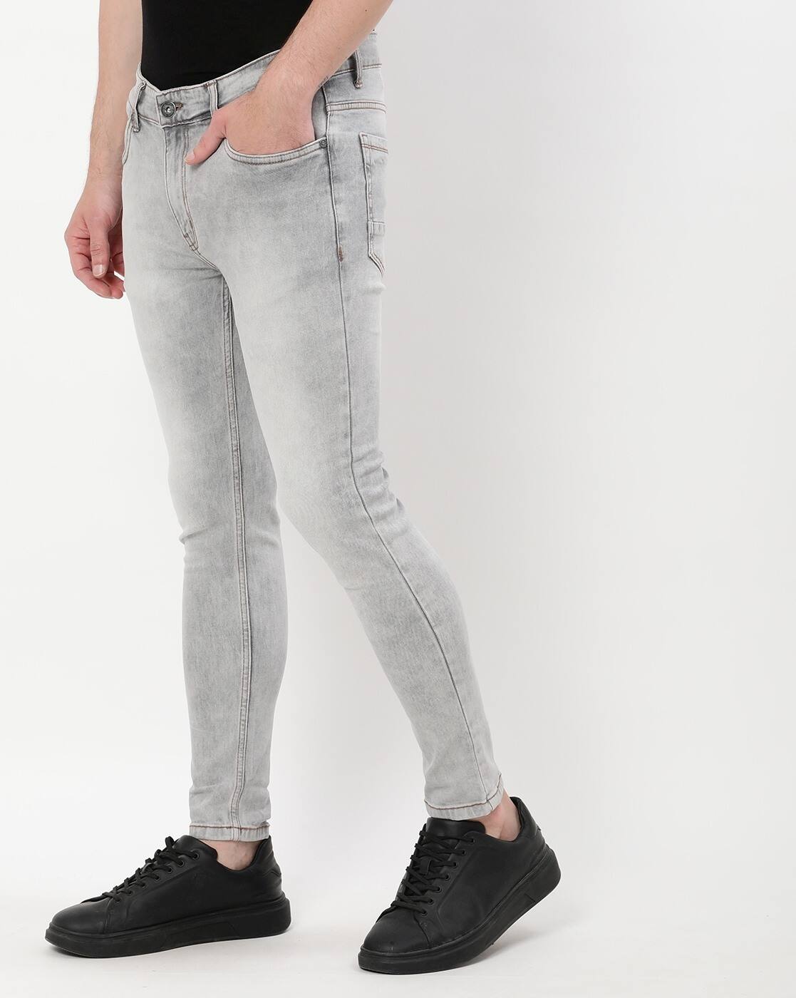 Men Mid-Wash Skinny Fit Jeans