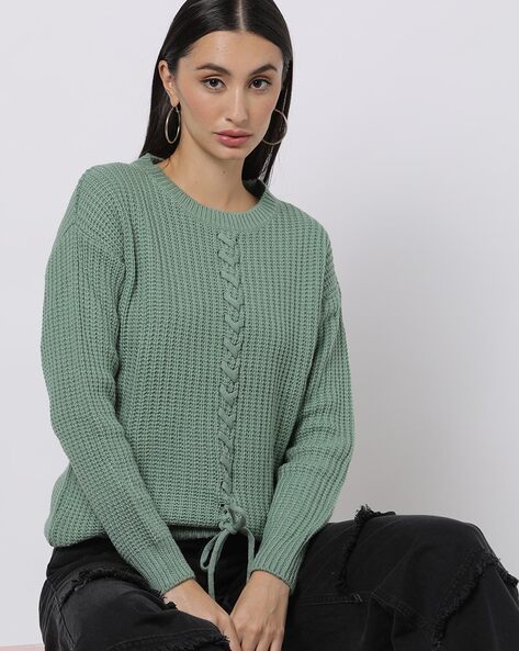 Army green clearance sweater womens