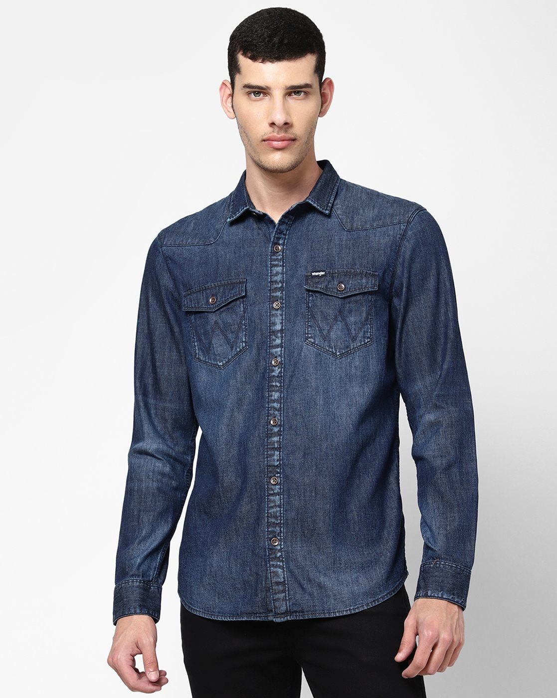 Pepe Jeans blue washed denim shirt - G3-MCS11964 | G3fashion.com
