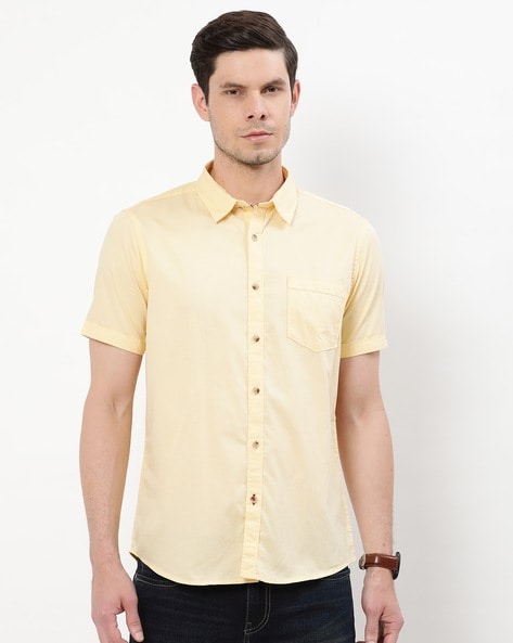 Cotton Shirt with Patch Pocket