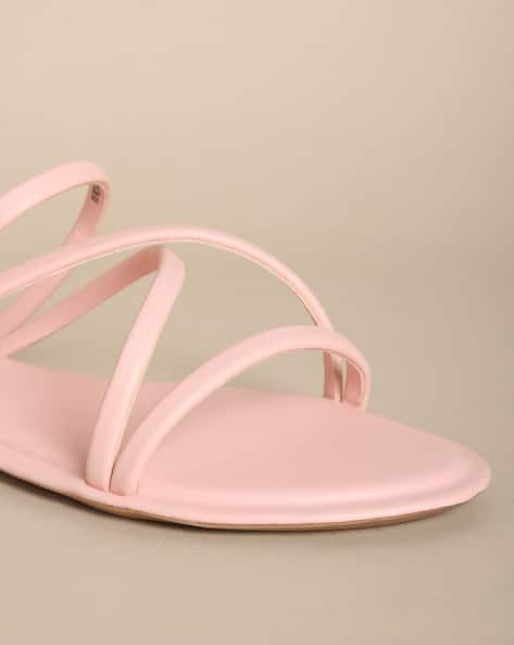 Buy Nude pink Flat Sandals for Women by Acai Online | Ajio.com