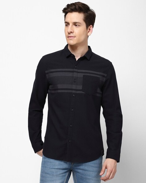 Wrangler Striped Shirt with Patch Pocket