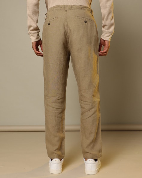 Buy Andamen Beige Mens Linen Trousers for Men Online  Tata CLiQ Luxury