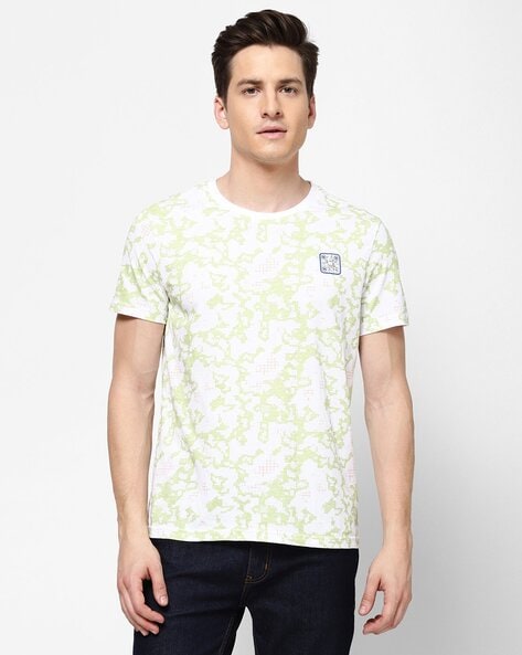 Wrangler Regular Fit Printed Crew-Neck T-Shirt