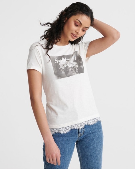 Superdry Tilly Lace Graphic T-Shirt