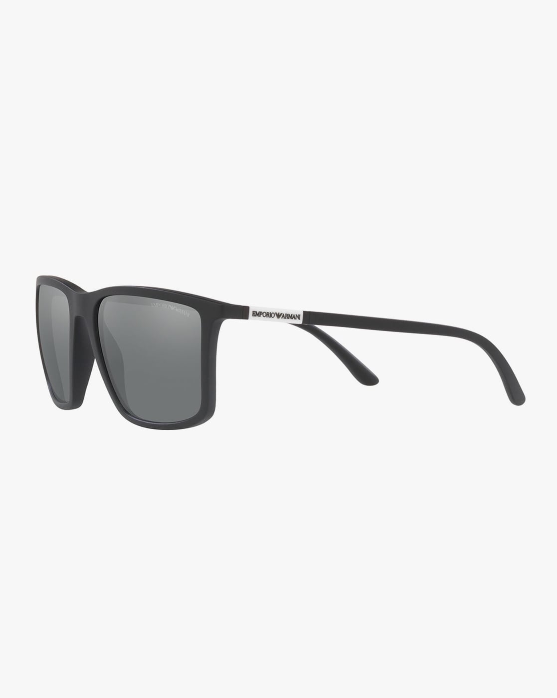 Buy EMPORIO ARMANI 0EA4161 Mirrored Lens Rectangular Sunglasses | Black  Color Men | AJIO LUXE