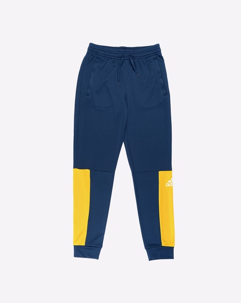 Blue and yellow discount joggers