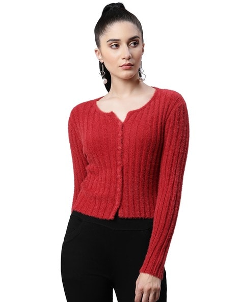 Buy Red Sweaters Cardigans for Women by GLOBAL REPUBLIC Online