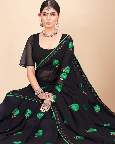 Buy Orange Sarees for Women by ASPORA Online | Ajio.com