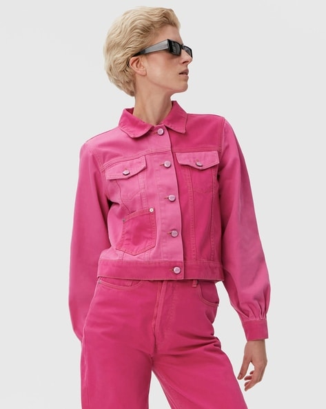 NEW signature 8 color block denim jacket Medium NWT | eBay