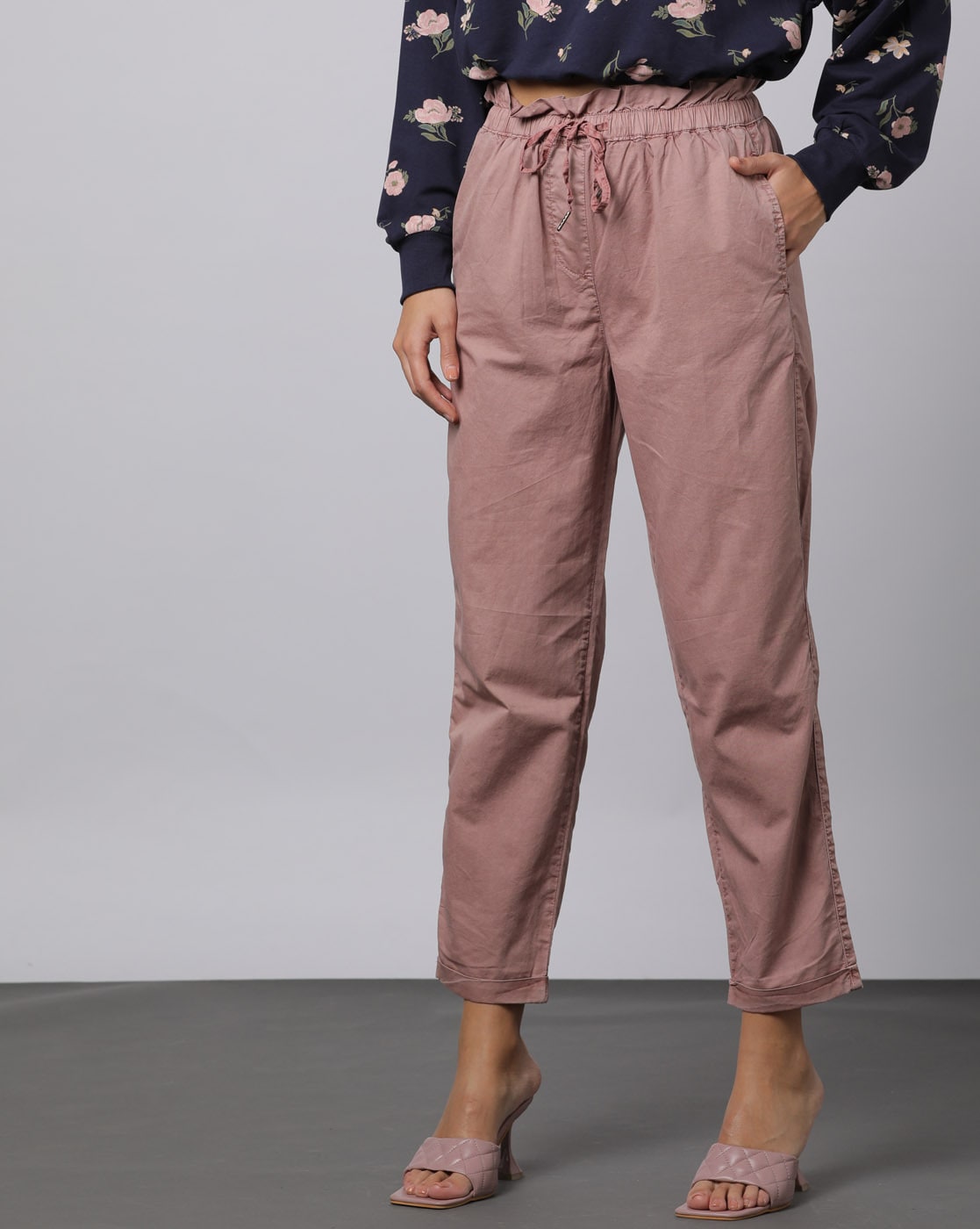 Buy online Paper Bag Waist Pleated Trouser from bottom wear for Women by  Bitterlime for 769 at 30 off  2023 Limeroadcom