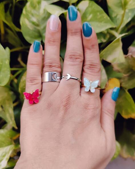Pinapes Combo of 4 Rings