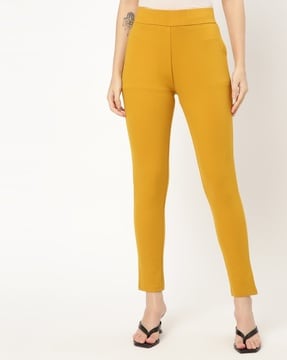 Buy Mustard Yellow Leggings for Women by SRISHTI Online