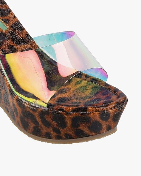 Animal best sale print wedges