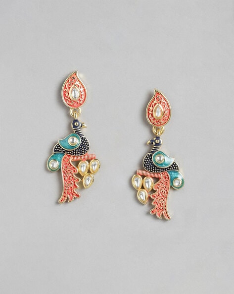 New Traditional Layered Peacock Shaped Earrings for Women and Girls  Earrings & Studs