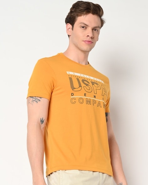 Brand Print Slim Fit Crew-Neck T-shirt