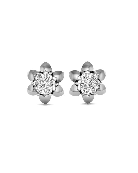 Discover 118+ white gold diamond earrings