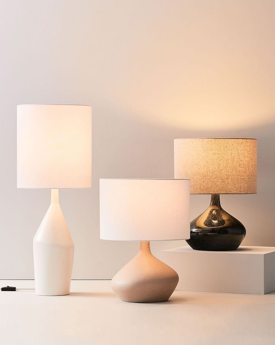 asymmetry ceramic table lamp west elm