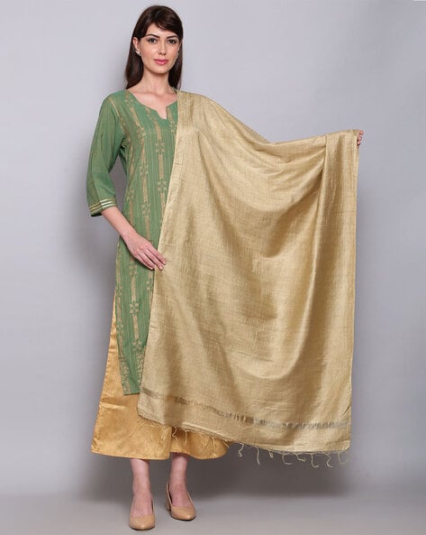 Silk Dupatta with Tassels Price in India