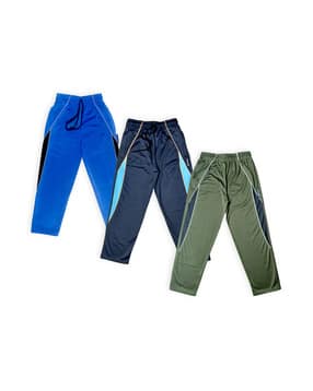 indiweaves Boys Pack of 3 Fitted Track Pants with Drawstring Waist-picture-11