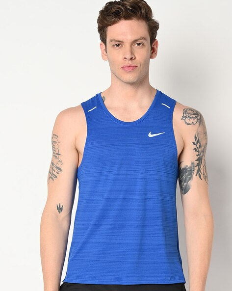 Nike Tall Miler Tank in Blue for Men