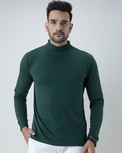 Green on sale high neck