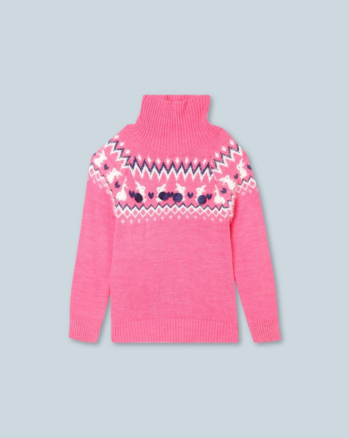 Buy Pink Sweaters u0026 Cardigans for Girls by PINK N BLUE Online | Ajio.com
