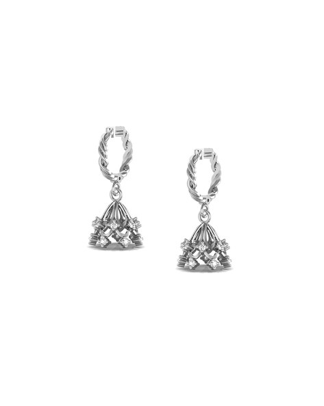 1pair Micro Pave Cat's Eye Stone Earrings, Uncommon Diamond Inlaid Hollow  Out Earrings With Simple Design | SHEIN