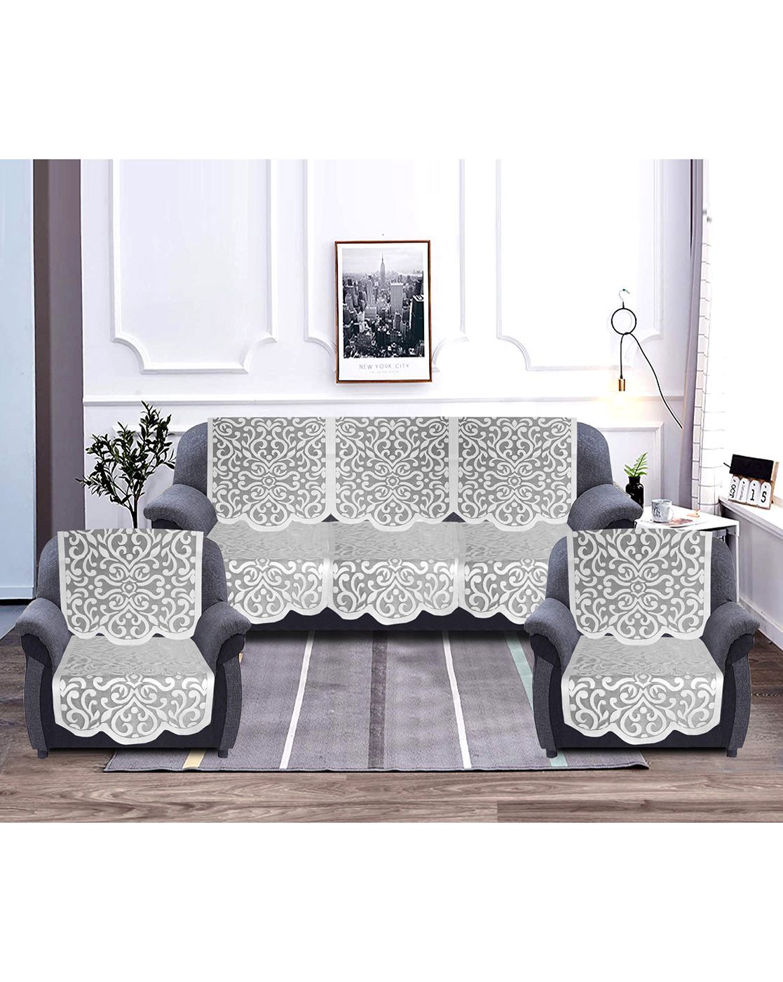 Buy White Table Covers, Runners & Slipcovers for Home & Kitchen by ...
