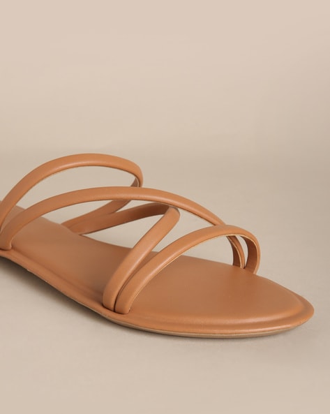 Strappy Slip On Flat Sandals