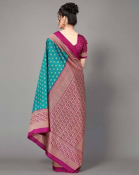 Buy VILLAGIUS Solid/Plain Mysore Pure Silk Saree (Green) Online at Best  Prices in India - JioMart.