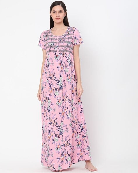 Buy Pink Nightshirtsu0026Nighties for Women by SHYLA Online | Ajio.com