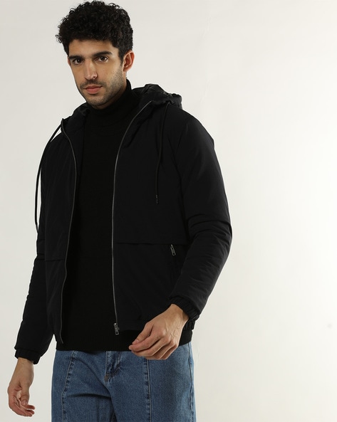 Buy Men Solid Full Sleeve Bomber Jacket Online | Indian Terrain