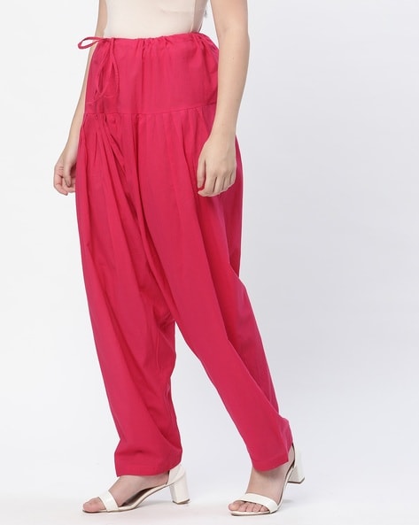 Women's Cotton Patiala Salwar Pants Regular Fit Salwar With Dupatta Combo  Black | eBay