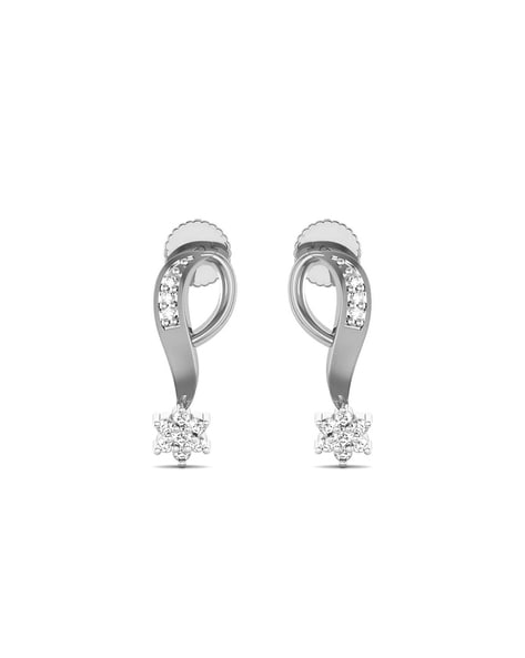 Spiral Star Platinum Stud Earrings| Platinum Stud Collection|CaratLane
