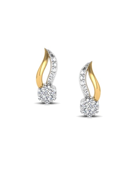 Unique Enchanting Gold Stud Earrings