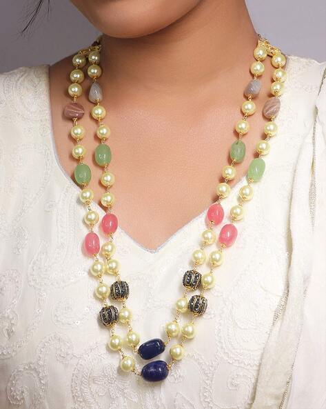 Buy quality Multi Colour Rainbow Round Faceted 7 Layers Necklace JSM0118 in  Hyderabad
