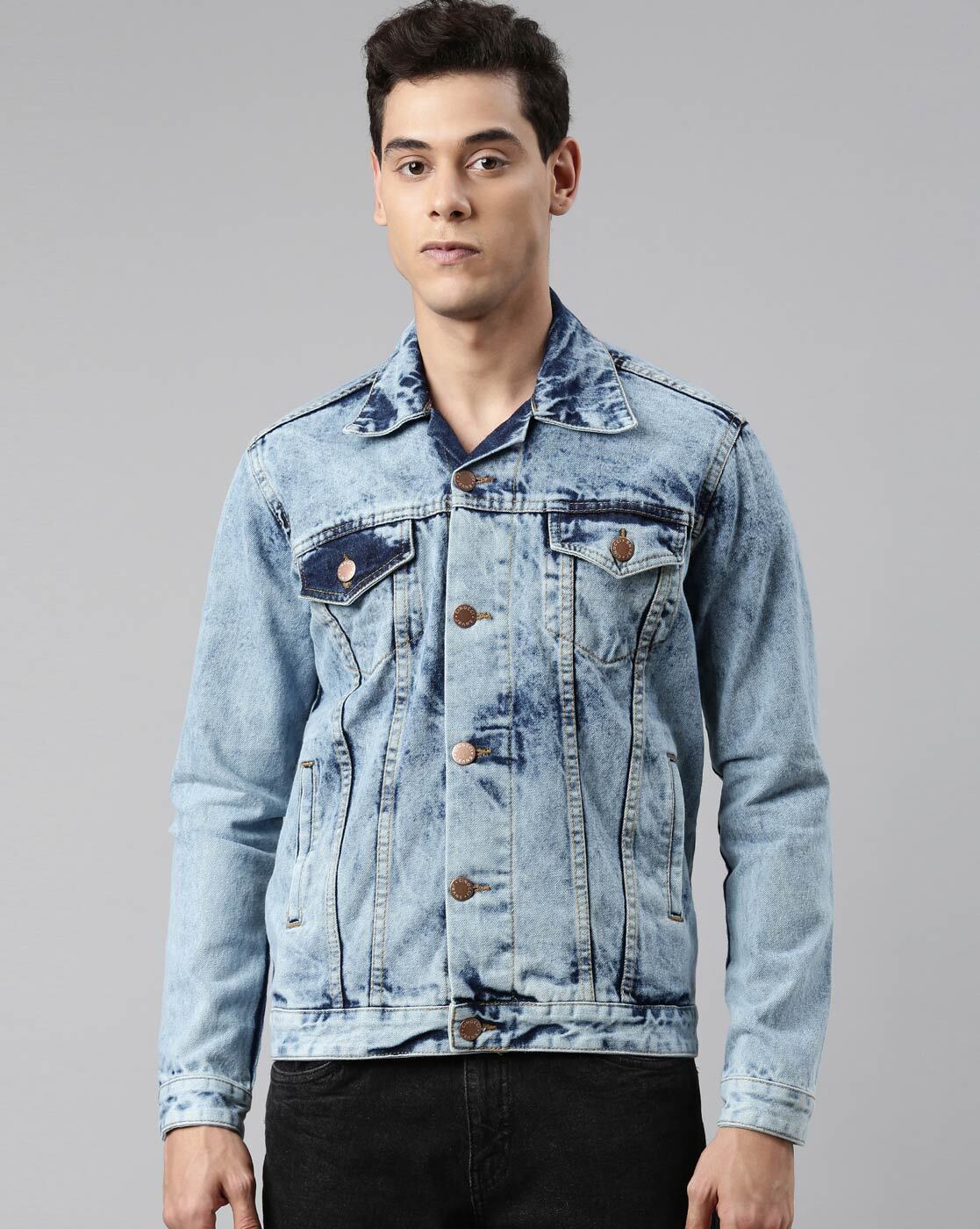 Full Sleeve Mens Ice Wash Denim Jacket With Fur at Rs 1699 in Greater Noida  | ID: 23281268162