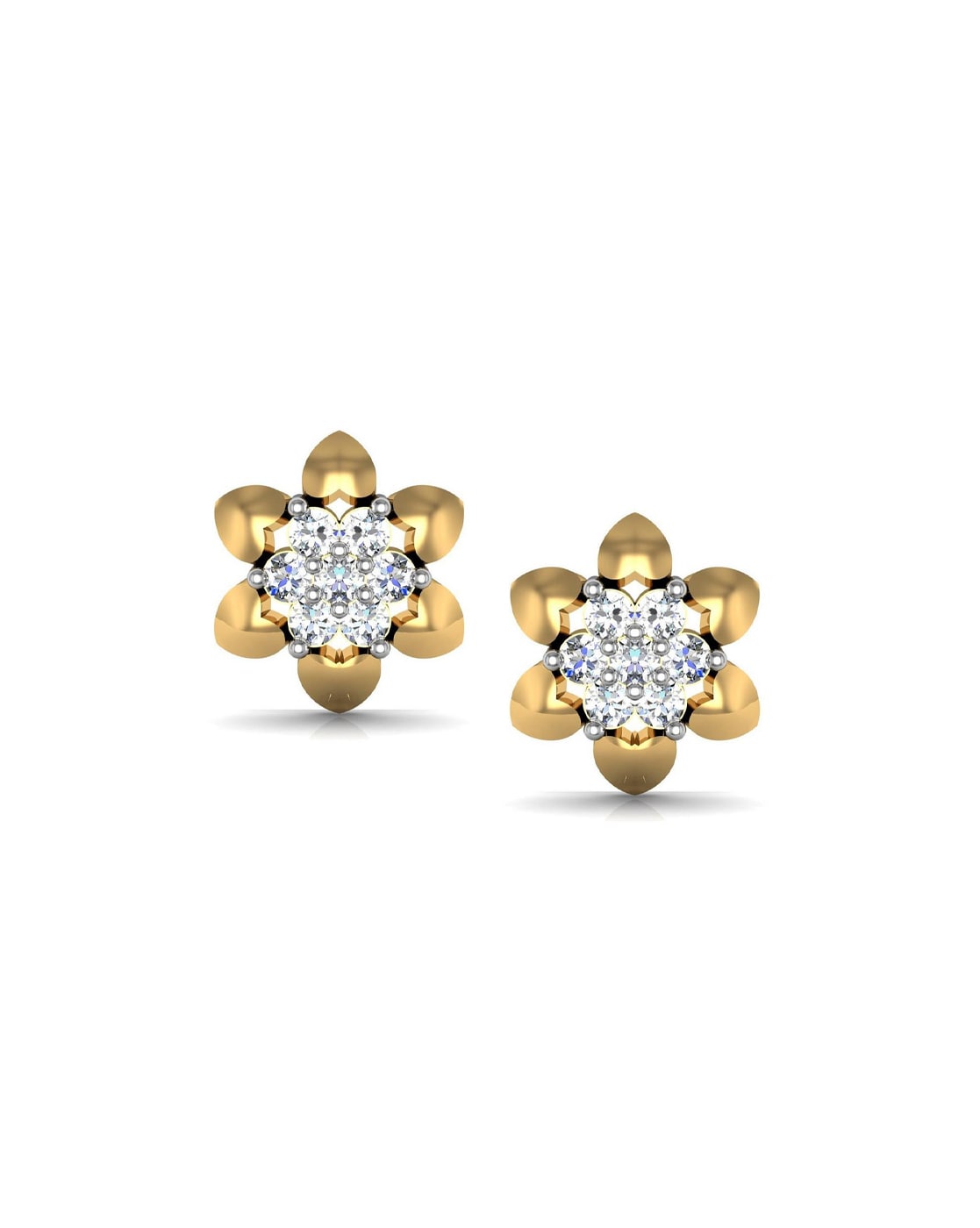 Shop Kriaa Gold Plated Austrian Stone Stud Earrings