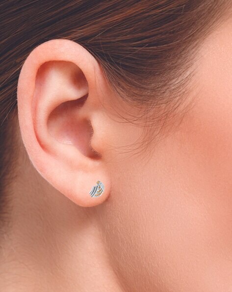 Elegant Silver Stud Earring - Chandrani Pearls