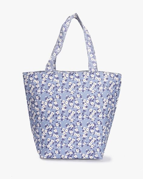 Green Blue MCM Floral Pattern Tote Bag for Sale by Orchyd