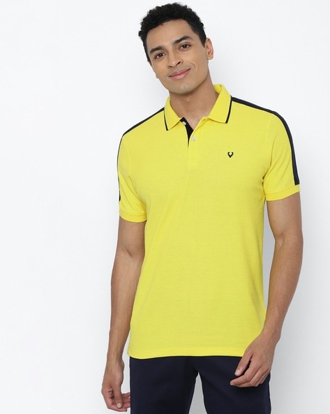 allen solly yellow t shirt