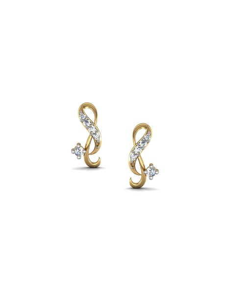 Buy Solid Yellow Gold Stud Earrings Personalized Alphabet Earring Stud  Jewelry for Her solid Gold Alphabet Singele Stud Earring Custom Gift Online  in India - Etsy