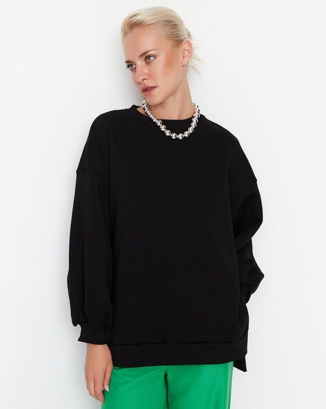 Oversized crew cheap neck jumper